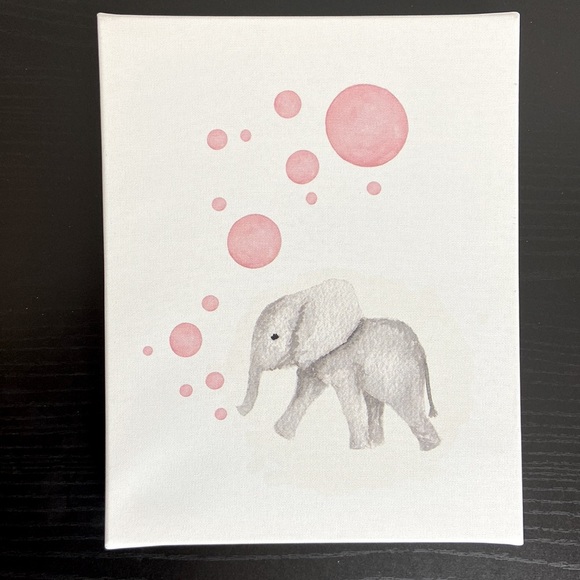 Grey and Pink Wrapped Baby Animal Canvases Decor Set - Picture 2 of 9